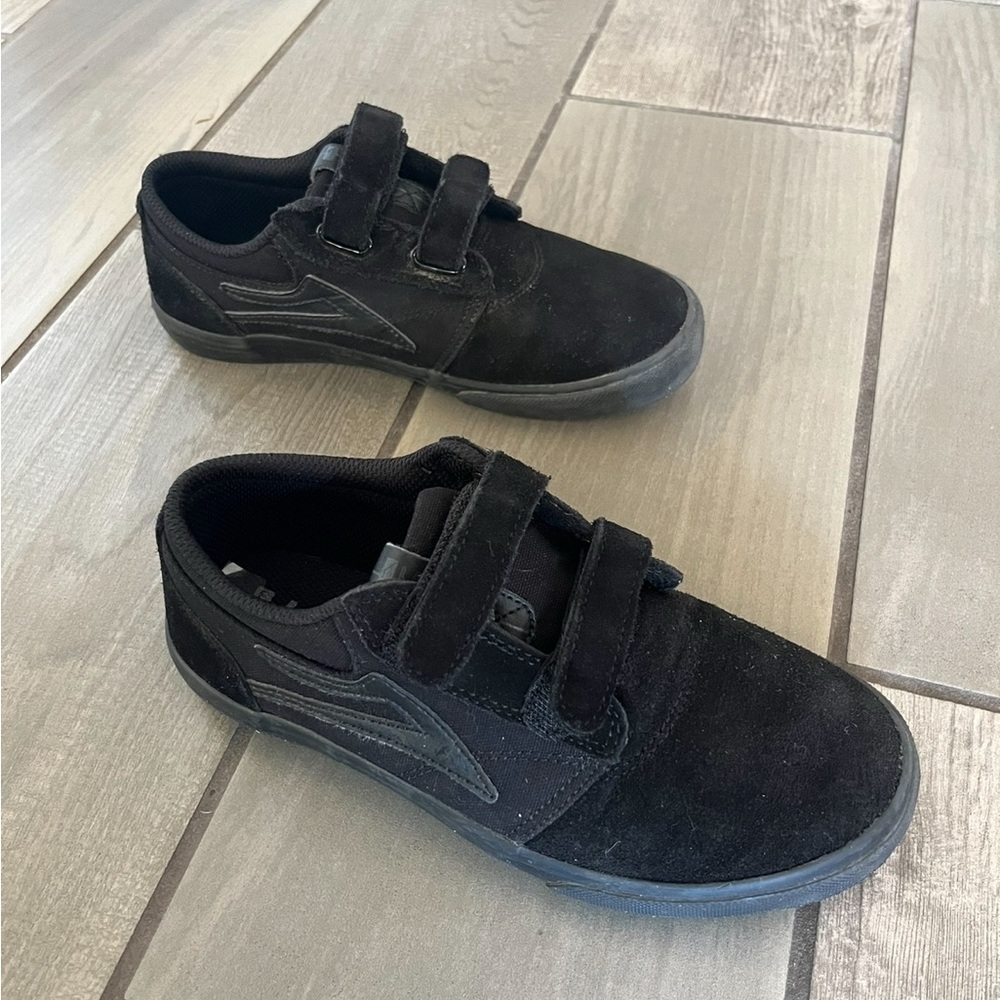 Kids Black Velcro Sneakers
